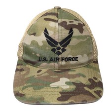 U.S. Air Force Strapback Mesh Back Trucker Hat Multicolor One Size Camo