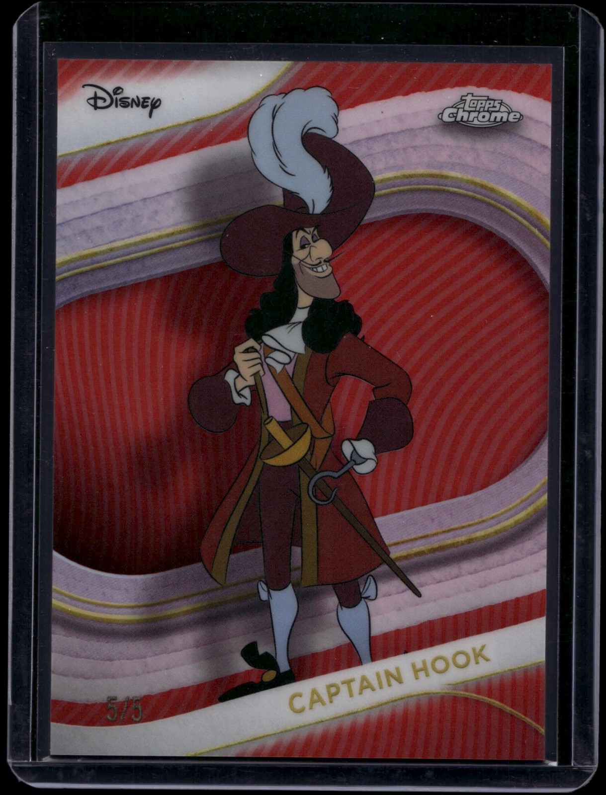 2025 Topps Chrome Disney Captain Hook #160 Red Refractor /5
