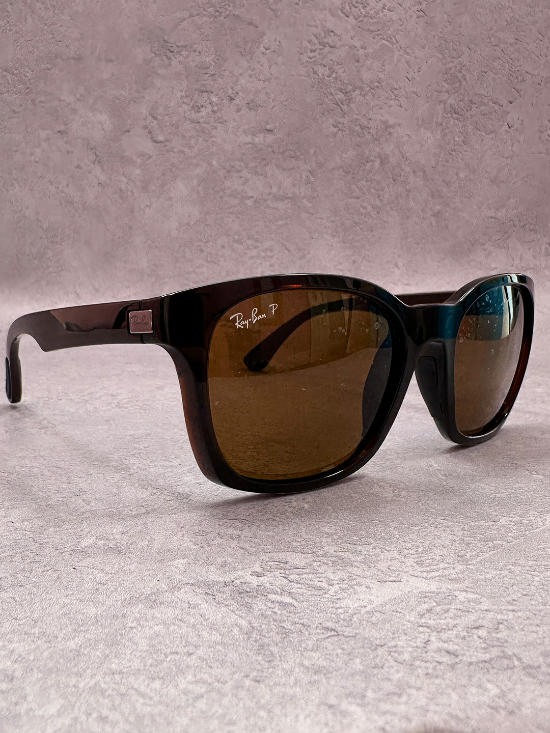 Ray Ban Polarized Retro 90s Brown Sunglasses Wayfarer Style