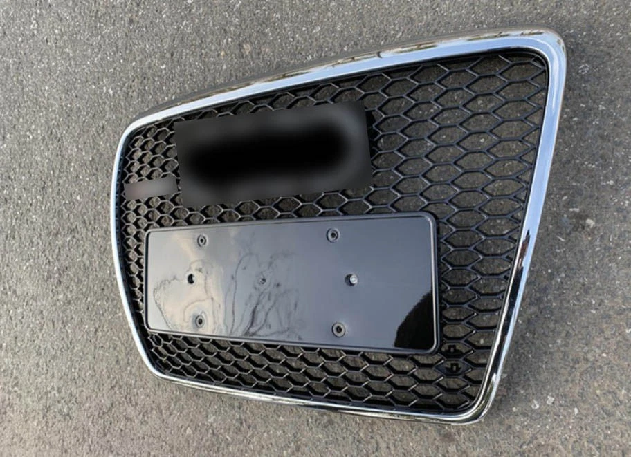 Parachoques delantero parrilla para Audi A6 S6 RS6 C6 plateado 2005 2006 2007 2008-2011 Foto 3 de 4