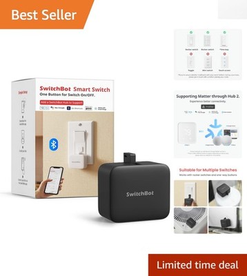 Wireless Smart Switch Pusher - Bluetooth Control for Rocker & One-Way Switches