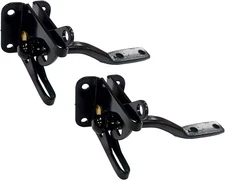 Self-Locking Gate Latch, 2-1/8",Steel, Black, 2 Pack, Made in Taiwan