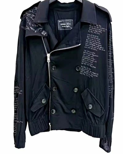 Number (N)ine Takahiro Miyashita Black Biker Jacket L  Zip/Button Pockets - product listing photo
