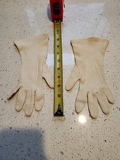 Vintage Gloves Cotton White Ladies