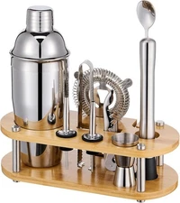 "Cocktail Shaker Set, Mixology Bartender Kit 11-Piece Bar Tool Set with Stylis..