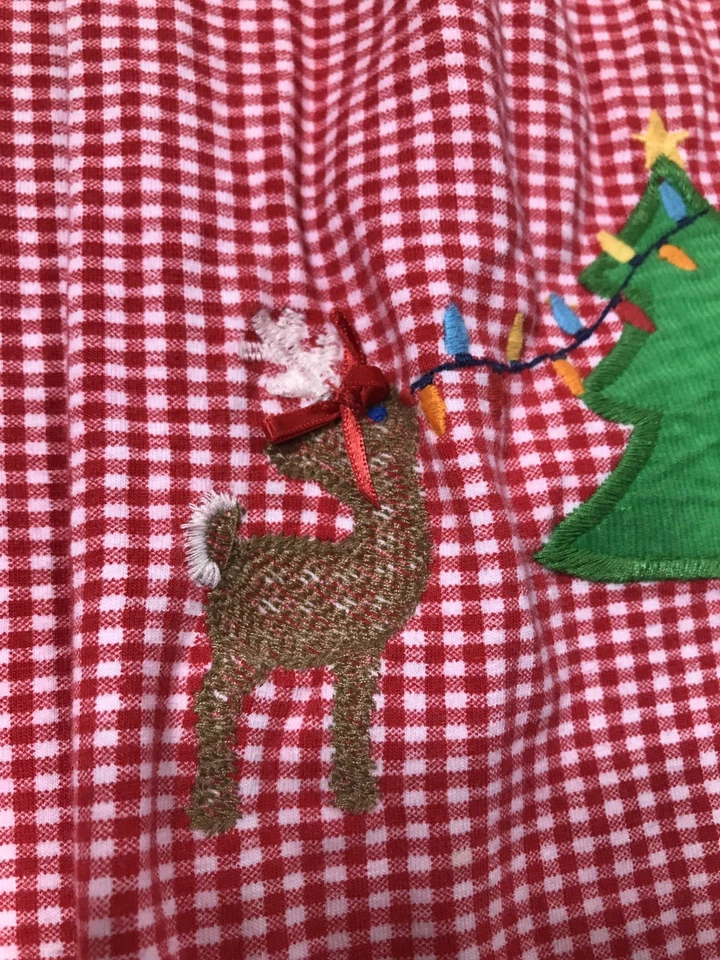 Vestido The Bailey Niños Rojo Navidad Cuadros Cuello Redondo Talla 18 Meses Foto 3 de 4