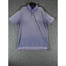 Polo Golf Ralph Lauren Performance Striped Polo Shirt Purple Green Mens XL