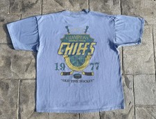 Vintage 90s Slapshot Hanson Brothers Charlestown Chiefs Movie Promo T-Shirt XL