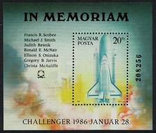 Hungary  Challenger  Astronauts Commemoration MS 1986 MNH SG#MS3687