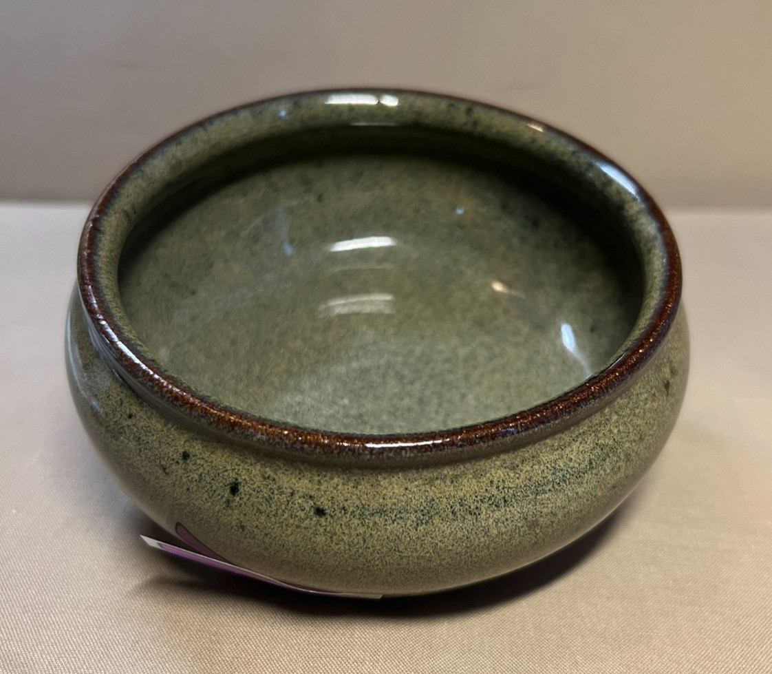 Jugtown Ware-North Carolina Southern Pottery-Small Soup Bowl P. Owens Stamped