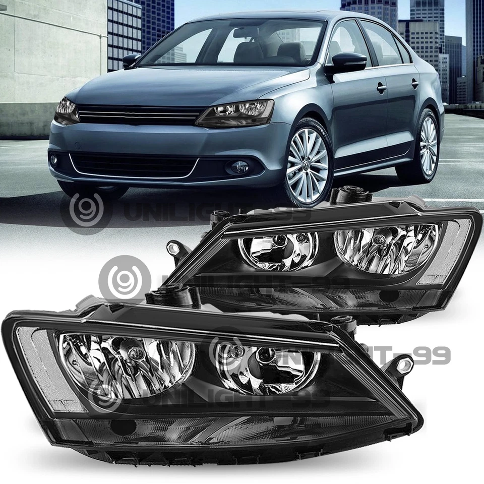 Conjunto de pares de faros para Volkswagen Jetta MK6 2011-2018 sedán de fábrica diestro+derecho Foto 2 de 4