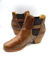 RAG & BONE Durham Light Brown Distressed Leather Chelsea Boots Size 37