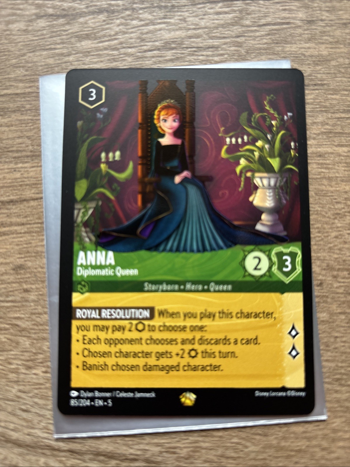 Lorcana Anna Diplomatic Queen Shimmering Skies Card 85/222 NM Condition