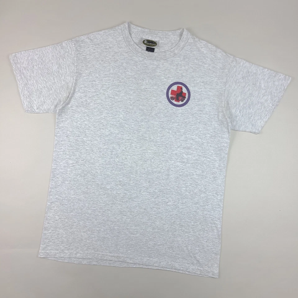 Vintage Dr. Martens Shirt Mens Large Heather Gray Promo Tee England 90s Doc - Image 3 of 4