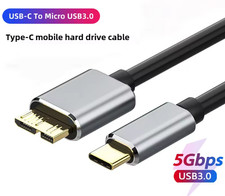 USB C to Micro B Hard Drive Data Cable | Male to Male | USB 3.0