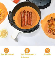 2QT Air Fryer Silicone Liners,Small Air Fryer Liners 2 Pack, Reusable Air Fry...
