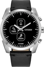 CITIZEN CZ SMART HYBRID 2ND GENERATION JX2010-04E BLACK DIAL LEATHER MENS WATCH
