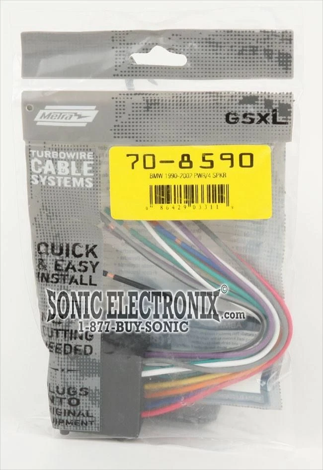 Kit de arnés de cableado de instalación de automóvil Metra 70-8590 para vehículos BMW seleccionados 1990-2002 Foto 2 de 2