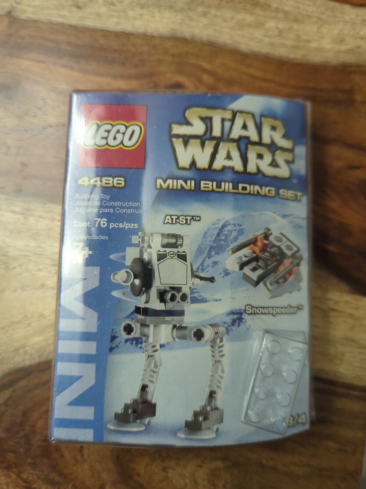New Sealed 2004 LEGO Star Wars 4486 AT-ST and Snowspeeder Mini Building Set