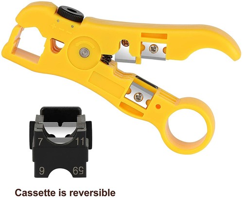Universal Koaxialkabel Abisolierer, RJ6/59/11, CAT5e, Flachdraht, 1 Stück, STR-2U, kostenloser Versand - Bild 2 von 7