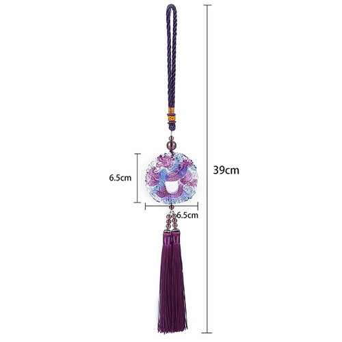 Liuli Crystal Twist Dragon Talisman Car Hanging Ornament Feng Shui Amulet Gift-- - Picture 2 of 2