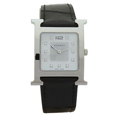 【大特価!!】 H Heure HERMES Watch Dial Diamond White Quartz HH1.510 Hウォッチ