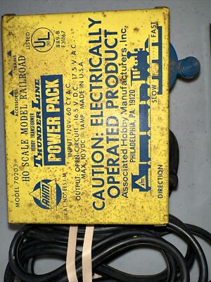 AHM Model 70203 Thunder Line Power Pack Transformer HO Scale Model Train Vintage