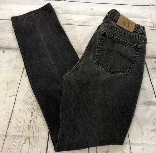 AX ARMANI EXCHANGE JEANS Regular Fit BLACK Faded MADE IN USA 32x34 | eBay
