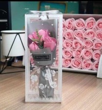 Unique 3 Rose Soap Bouquet for your Queen Any Occasion Pink