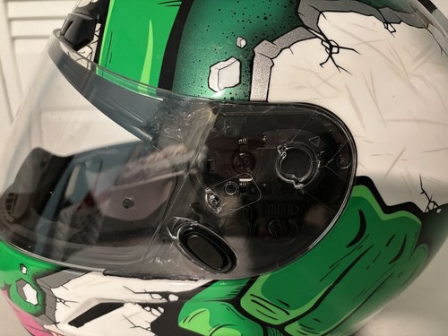MARVEL HJC CL-17 INCREDIBLE HULK Full Face Motorcycle Helmet (Medium) - Picture 6 of 10