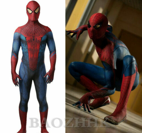 The Amazing Spider-Man Jumpsuit Spiderman Cosplay Costume Halloween Adult Kid US