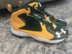 white and gold under armour cleats