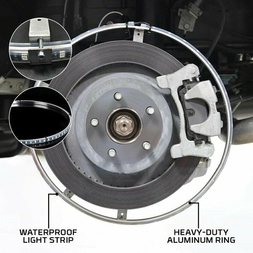 4pcs 15.5'' RGB Wheel Ring Lights LED For Truck Car Rim Lights Bluetooth APP - Picture 10 of 15
