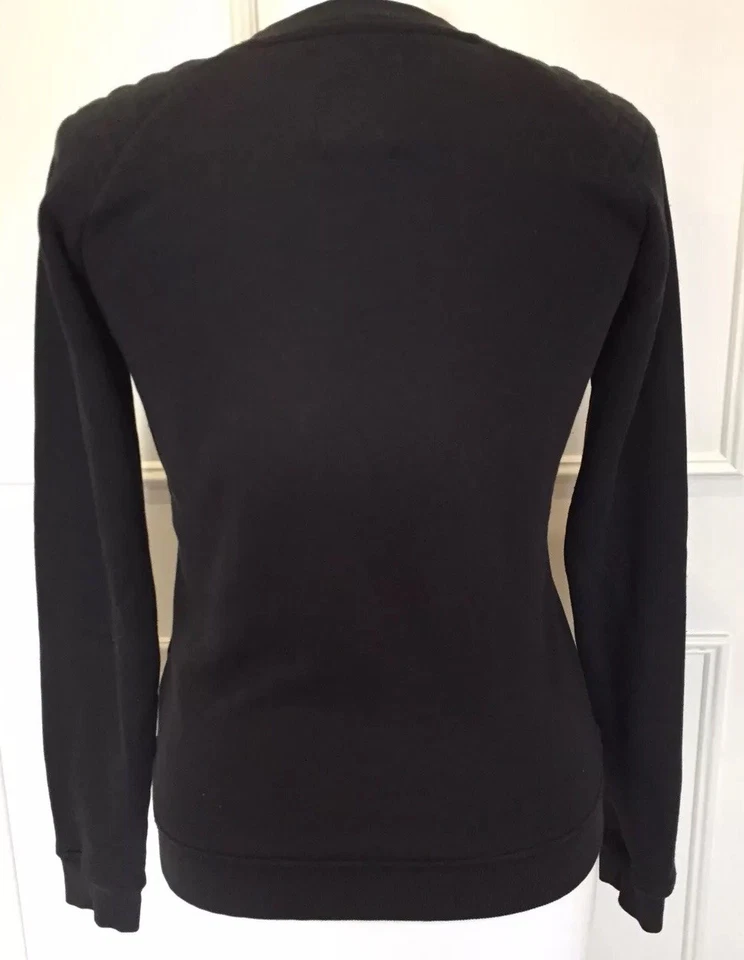 Дамы ZOE KARSSEN летучая мышь печати супермягкая толстовка черный с белой битой, XS, 8-10 - Изображение 4 из 4