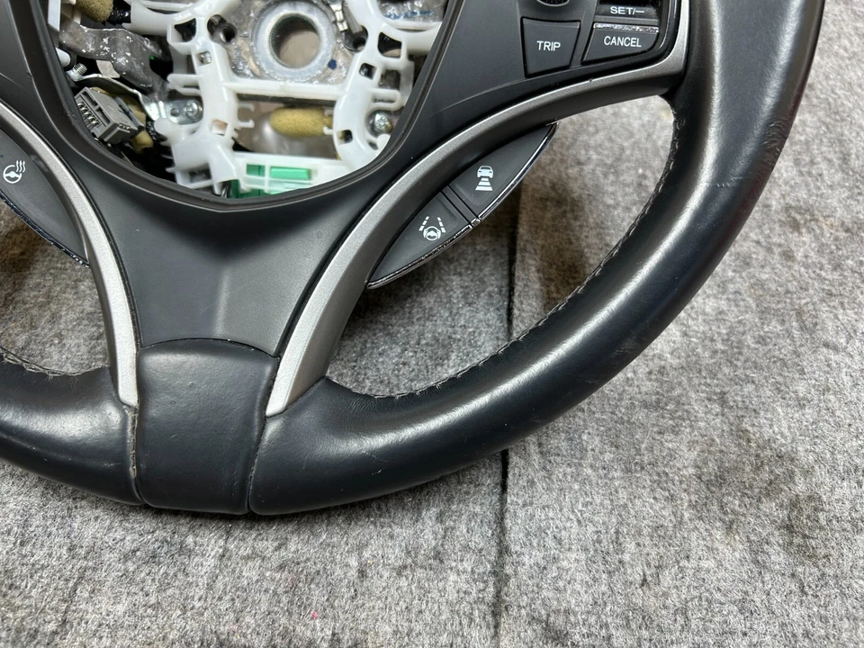 ACURA RLX ADVANCE 14-20 OEM 3 RADIOS VOLANTE TÉRMICO CON INTERRUPTOR CUERO 112K Foto 2 de 4