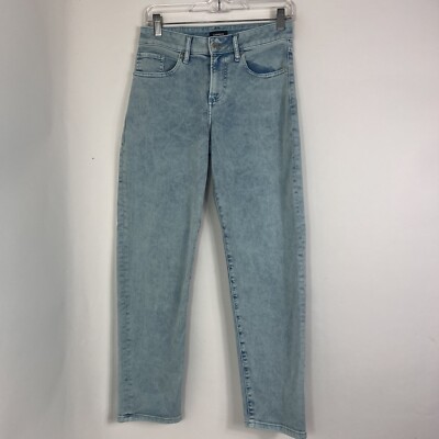Express Jeans Women's Size 0 Boyfriend Mid Rise Teal Denim Tapered Stretch