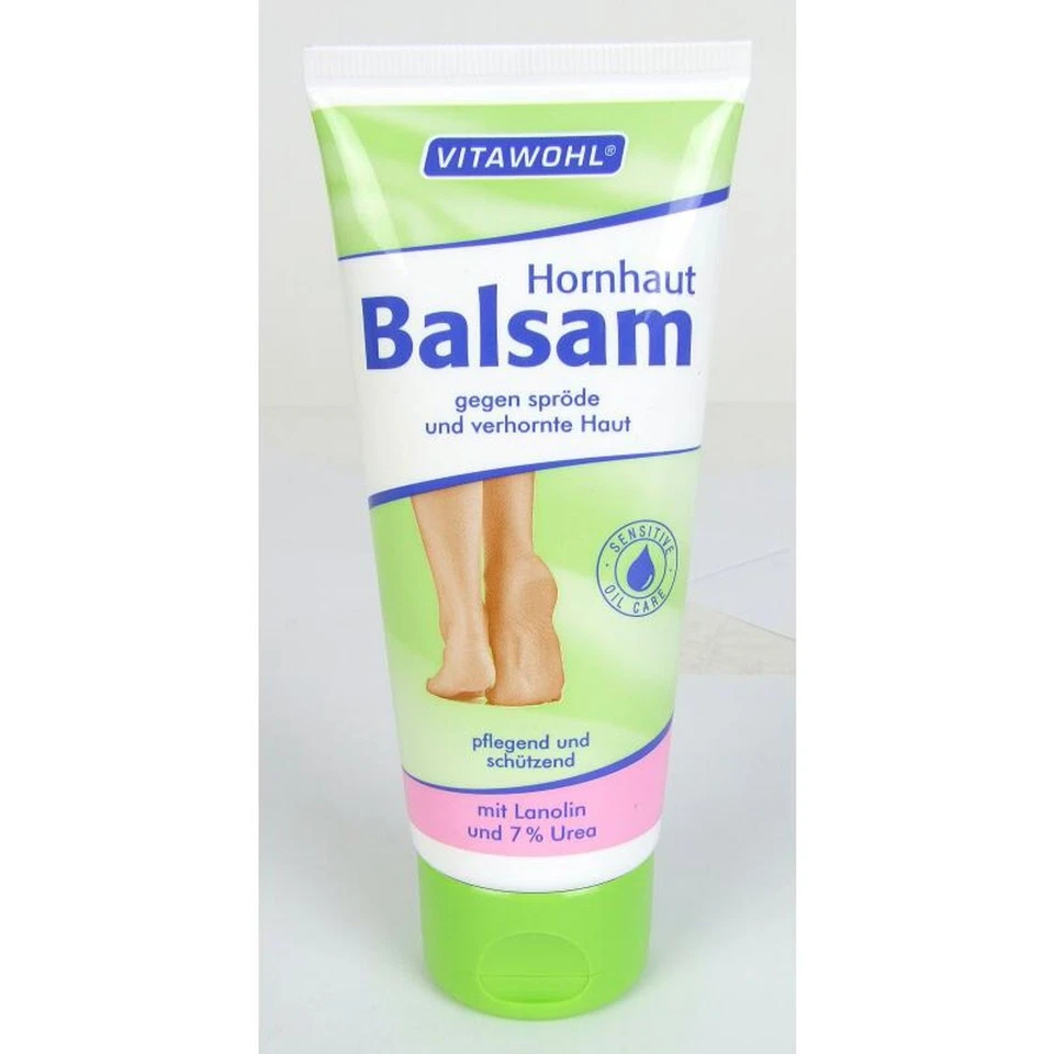12x Vitawohl Cornée Baume 100ml Pied Crème de Soin Lotion Protection Sec Pieds - Photo 1/1