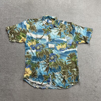 HAWAII Hemd Hawaiishirt Floral XL Magnum Rockabilly Hawaiianer Aloha 4217 Blau
