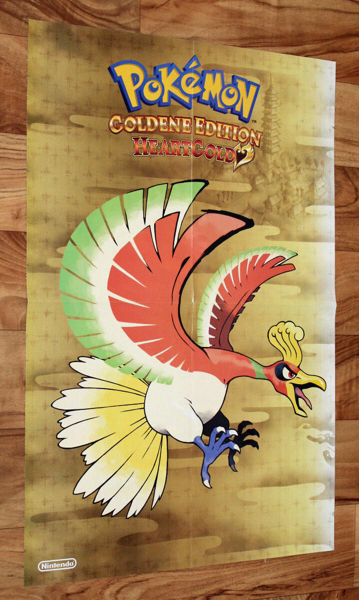 Pokémon Pokemon Golden Edition Heart Gold Rare Poster 58x39cm Nintendo GBC