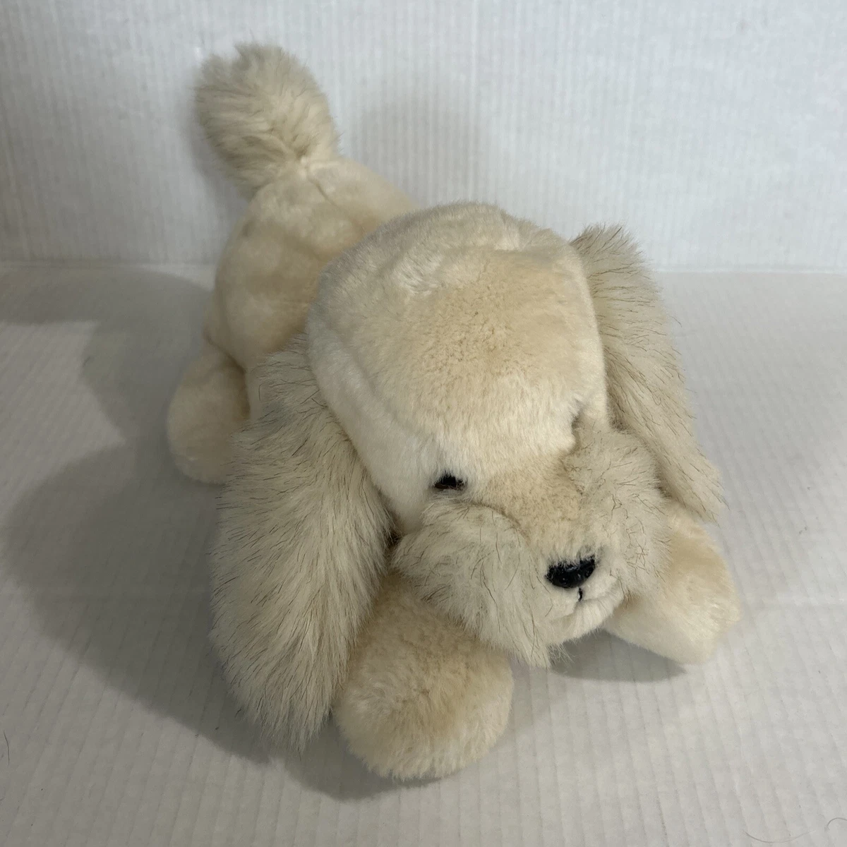 Vintage 24K Polar Puff Golden Retriever Dog Hand Puppet Plush Tan