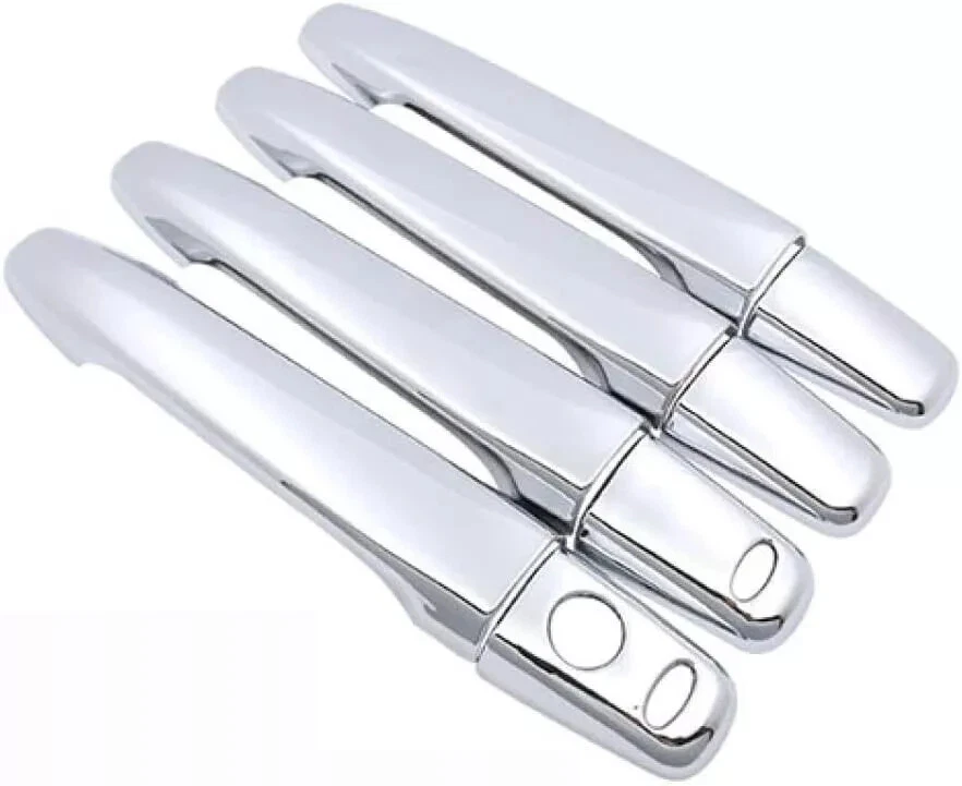 Cubierta de manija de puerta cromada para 07-22 Mitsubishi Outlander Sport/ASX cerradura Foto 2 de 4