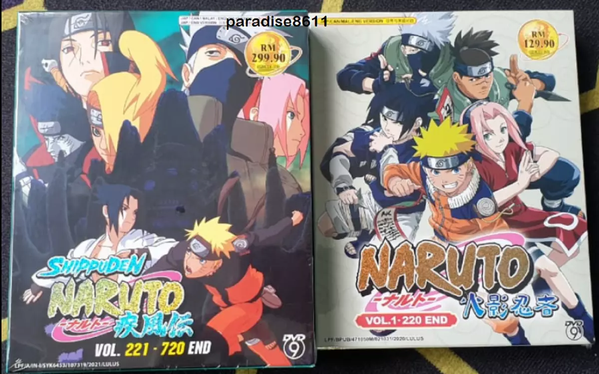 Naruto Shippuden Episode 1-720End DVD Anime Complete Series ENGLISH DUBBED