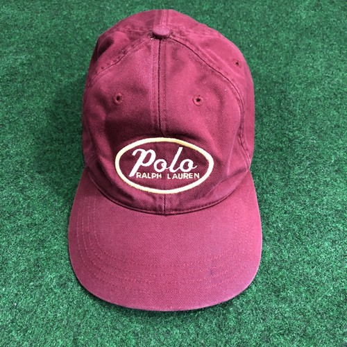 Vintage Polo Sport Ralph Lauren Hat Burgundy Strap