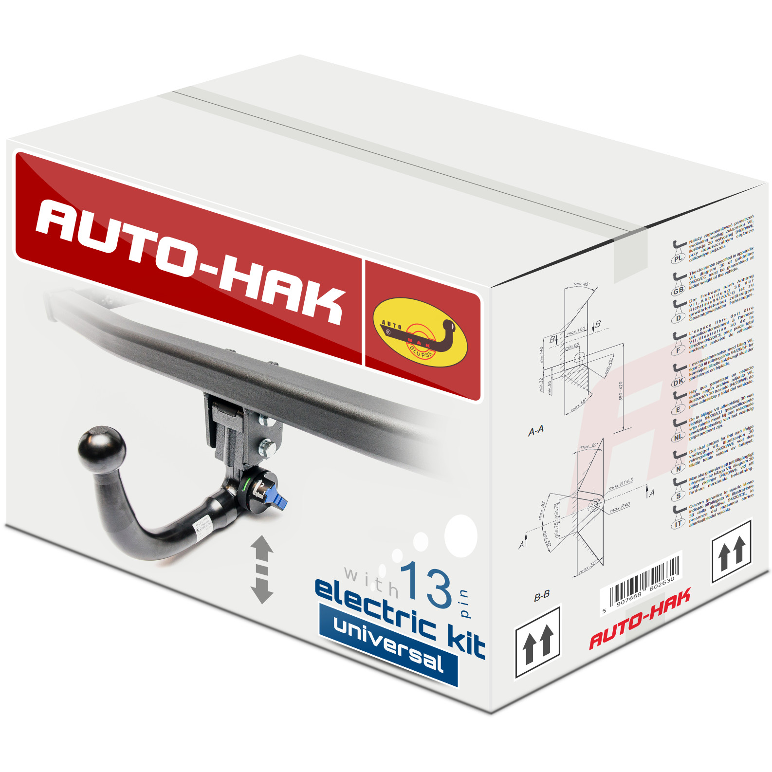 Detachable Tow Bar + Electrics for Peugeot 207 Hatchback 06.2006-12.2012