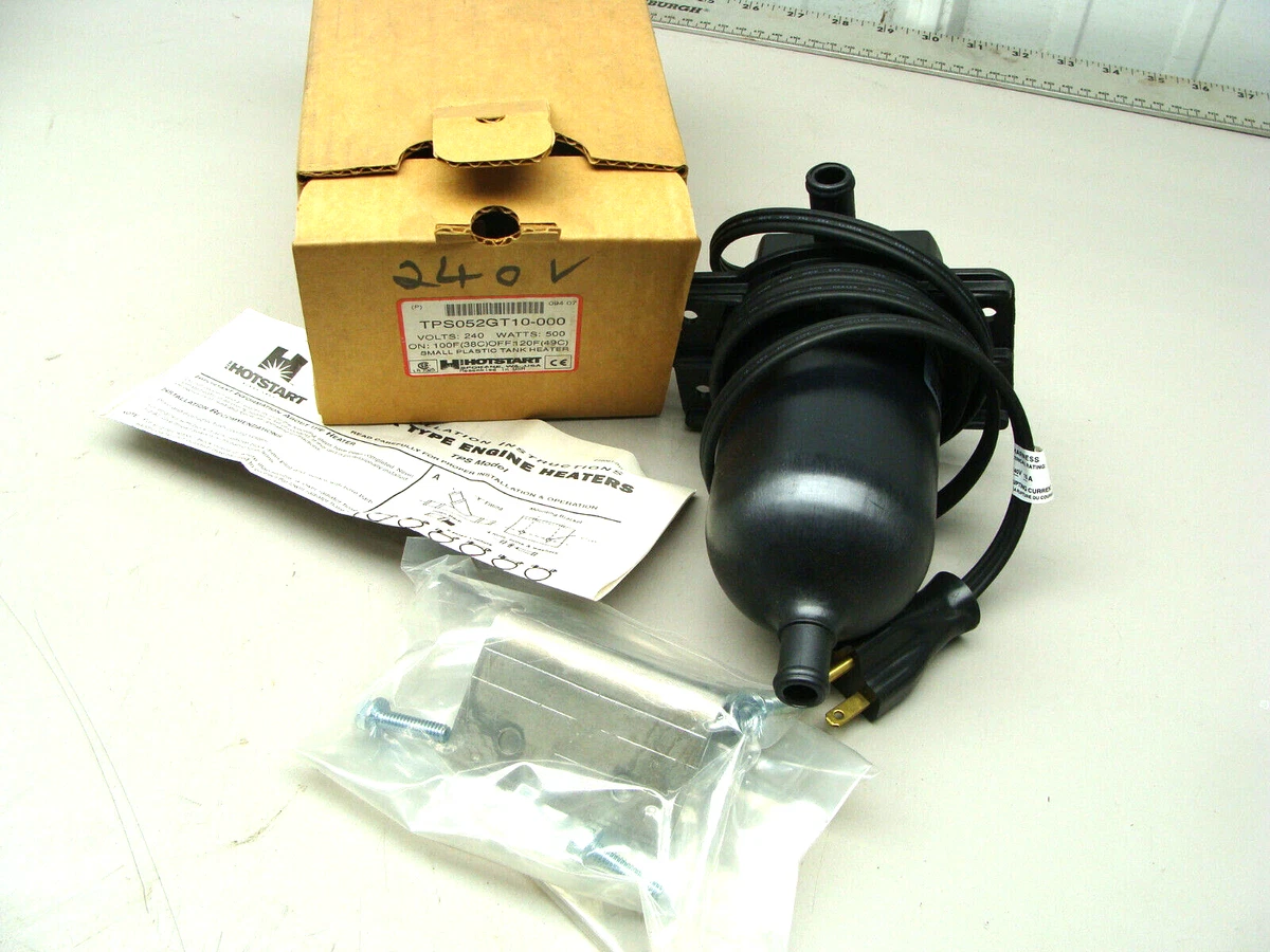 HOTSTART ENGINE COOLANT TANK HEATER TPS052GT10-000 240V 500W ON: 100°F OFF:  120° | eBay