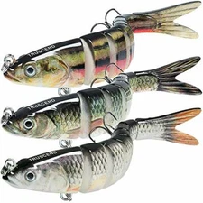 Fishing Lures for Bass Trout  Swimbaits Slow Sinking Bionic Fishing Lures Kit