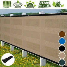 50' Privacy Screen Fence Heavy Duty Fencing Mesh Shade Net Cover Wall Windscreen