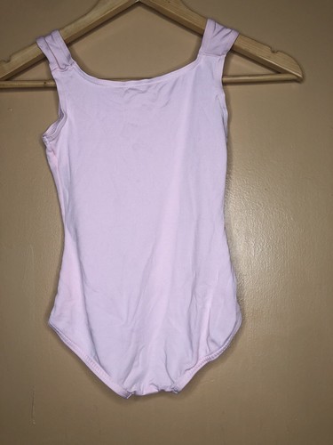 Body Wrappers Girl's Size 8-10 Leotard Dance wear Wide Strap Pink Sleeveless - Picture 9 of 12
