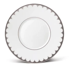 L'OBJET AEGEAN PLATINUM FILET SAUCER PLATE 6 1/2"WHITE LIMOGES AG6602 BRAND NEW