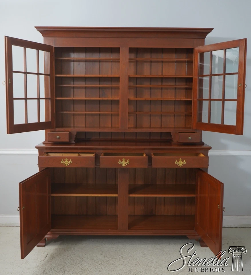 L68691: Armario trasero cerezo primitivo hecho a mano hecho en banco Foto 3 de 4